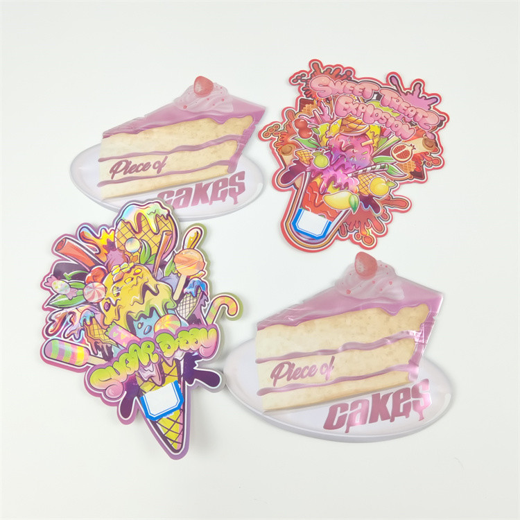 ডাই কাট ৩.৫ গ্রাম বিশেষ আকৃতির ব্যাগ কুকিজ ক্যান্ডি স্ন্যাক স্ট্যান্ড আপ জিপার ব্যাগ