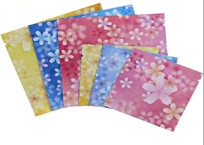 কাস্টমাইজড তিন সাইড সিল গোলাপী রঙ প্রসাধনী ব্যাগ প্যাকেজিং মাস্ক জন্য