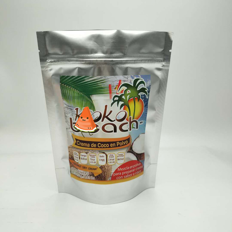 কাস্টমাইজড আকার প্লাস্টিক পেষণকারী প্যাকেজিং, অ্যালুমিনিয়াম ফয়েল ব্যাগ আপ স্ট্যান্ড