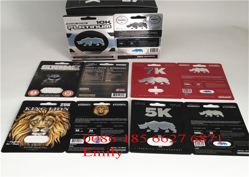 Rhino 69 ব্লিস্টার কার্ড প্যাকেজিং 9 এক্স 12cm চকচকে সারফেস সমাপ্তি সঙ্গে