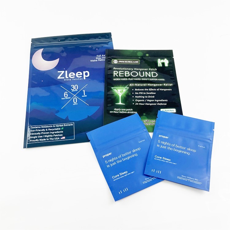 বায়োডিগ্রেডেবল ফয়েল ক্রাফ্ট পেপার খালি স্যাচেট ব্যাগ কসমেটিক নমুনা তিন পাশে সিল করা ব্যাগ