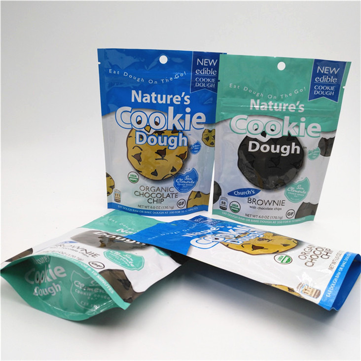 তাপ সীল কাস্টম লোগো মুদ্রিত স্ট্যান্ড আপ জিপার পকেট পুনরায় বন্ধযোগ্য প্লাস্টিকের খাদ্য প্যাকেজিং