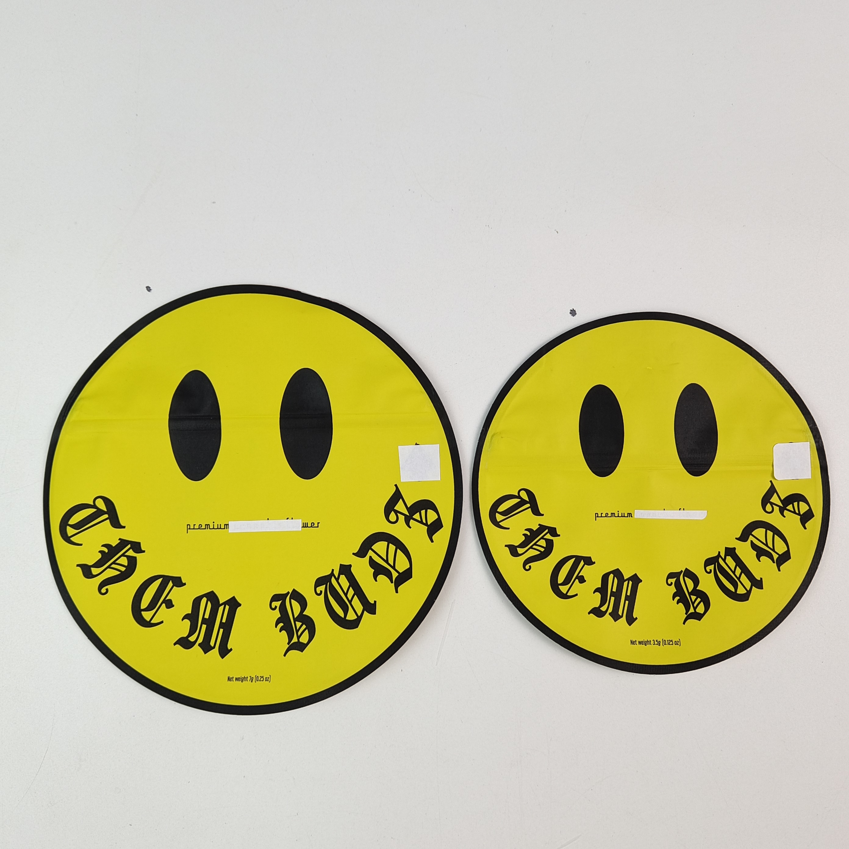 অনিয়মিত 3.5g 7g মাইলার ব্যাগগুলি ভিতরে জিপার সহ মুদ্রণ অ্যালুমিনিয়াম ফয়েল গন্ধ প্রতিরোধী ভোজ্য প্লাস্টিকের প্যাকেট