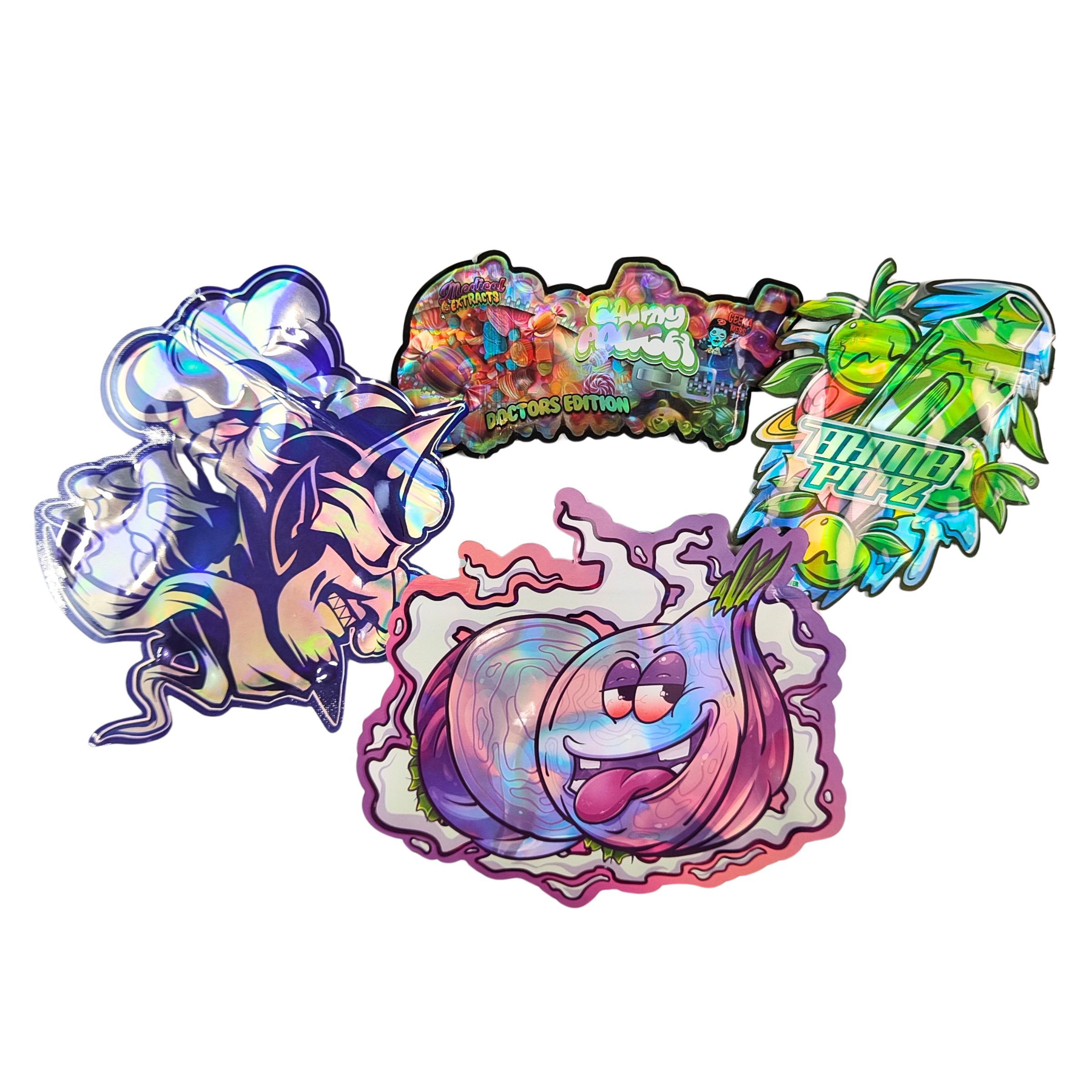 কাস্টম শেপ ৩.৫ গ্রাম ডিসপ্লে বক্স মায়লার ব্যাগ চাইল্ড প্রুফ সফট টাচ ডাই কাট ব্যাগ ১ গ্রাম, ৩.৫ গ্রাম, ৭ গ্রাম, ১৪ গ্রাম, ২৮ গ্রাম ভক্ষণযোগ্য প্লাস্টিকের জন্য