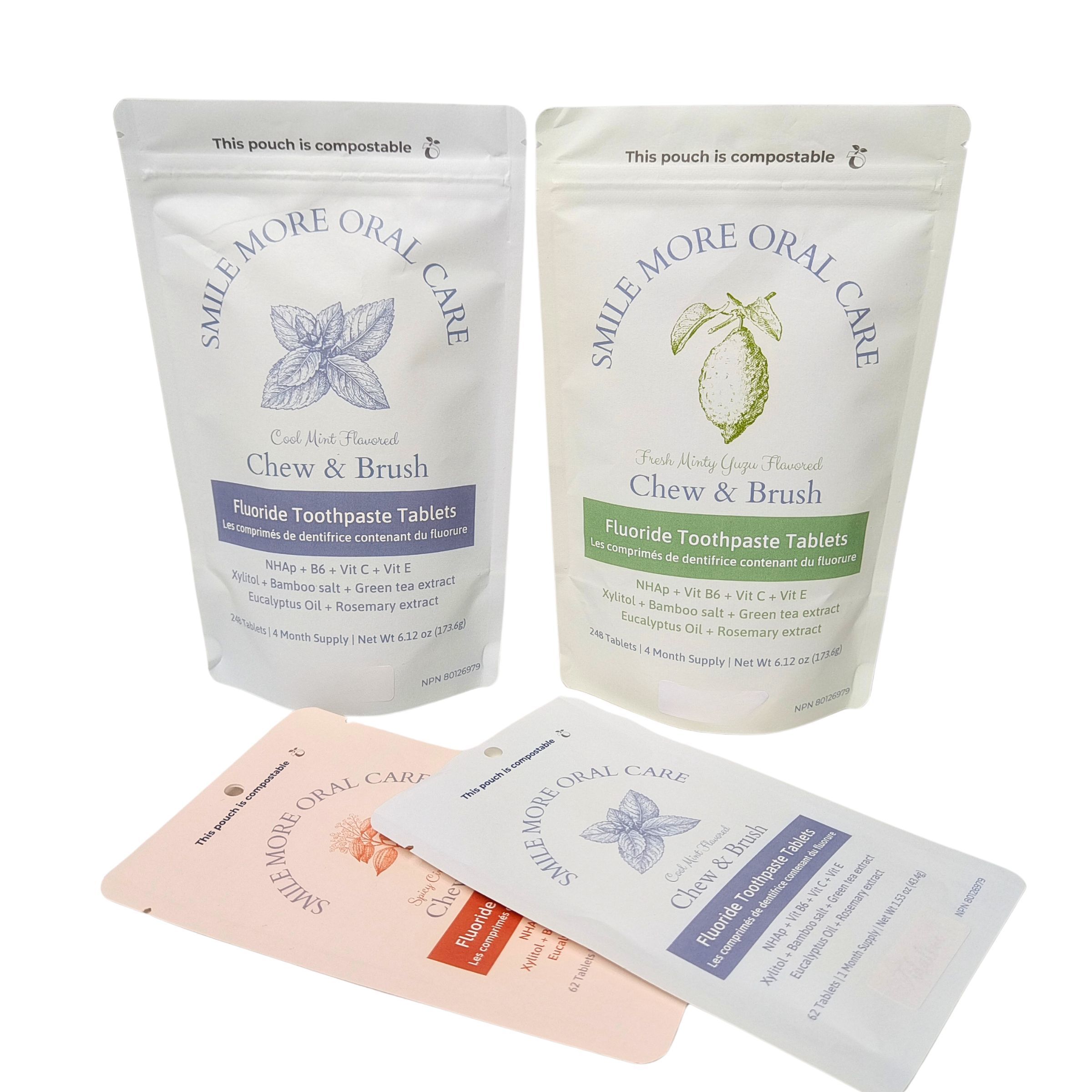 জৈব-বিনষ্টযোগ্য ক্রাফ্ট পেপার ব্যাগ সাদা স্ট্যান্ড পাউচ জিপলক প্লাস্টিক প্যাকিং পোষা প্রাণীর খাবারের জন্য কম্পোস্টেবল