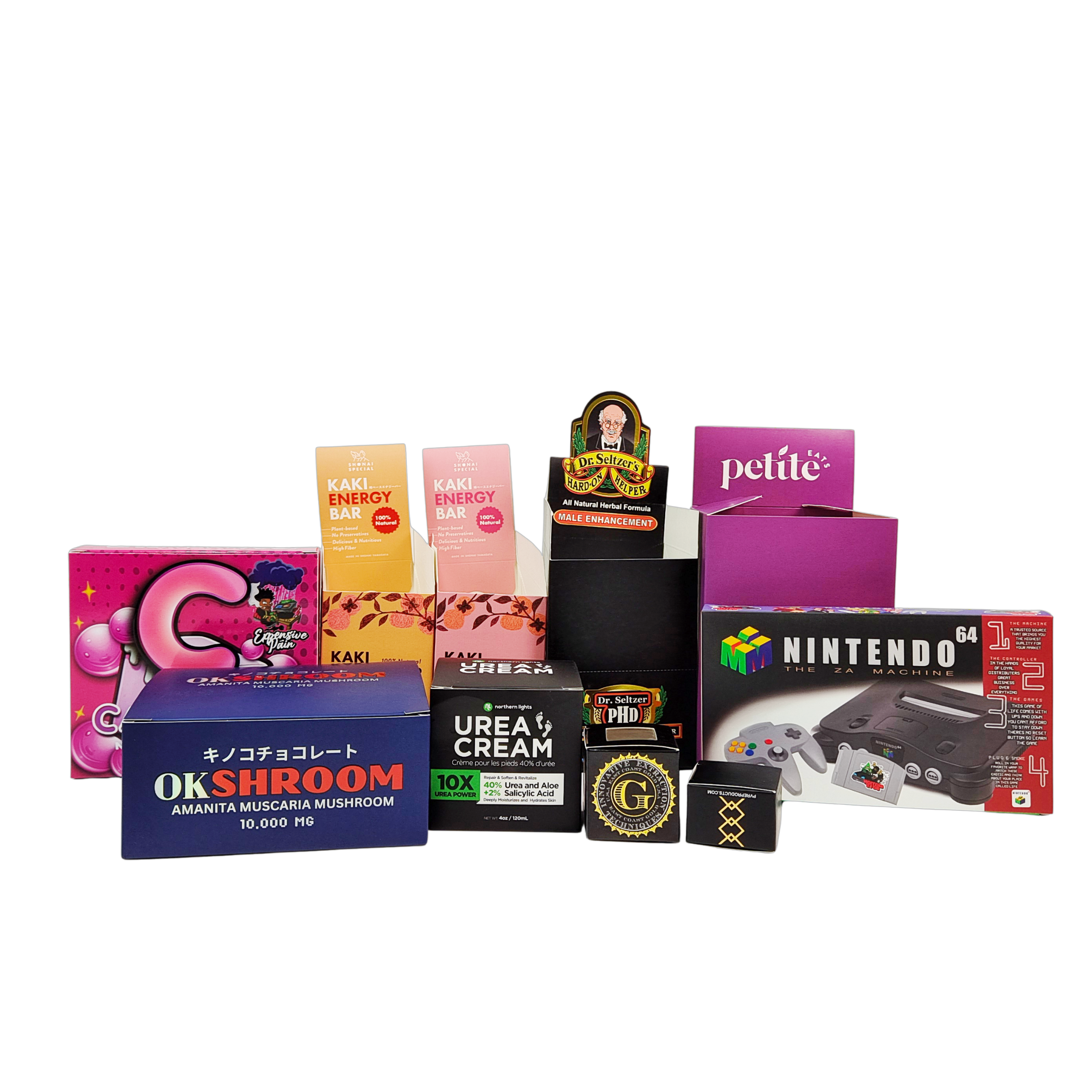 খুচরা কাউন্টার ডিসপ্লের জন্য 350 গ্রাম পেপারবোর্ড সহ ব্যক্তিগতকৃত ভাঁজযোগ্য ক্রাফ্ট পেপার বক্স