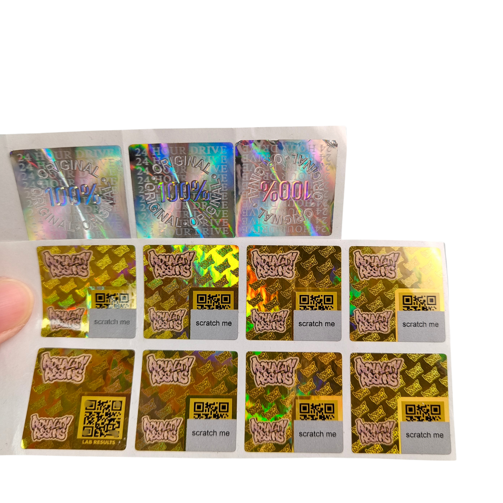 আঠালো ভিনাইল পিভিসি পেপার স্টিকার জলরোধী ইউভি হলোগ্রাম মুদ্রিত ব্যক্তিগতকৃত লোগো প্যাকেজিং লেবেল স্ক্র্যাপবুক কাগজের জন্য