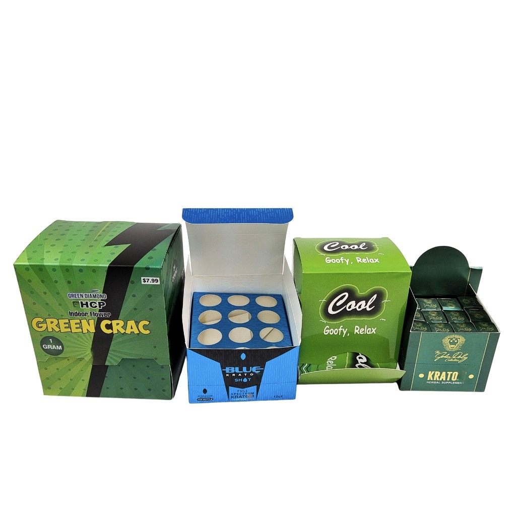 পুনর্ব্যবহারযোগ্য ক্রাফ্ট পেপার স্ন্যাক্সের জন্য ক্রাফ্ট বক্স কুকিজের জন্য এনার্জি বার কসমেটিক কার্ডবোর্ড কাউন্টার প্রদর্শন প্যাকেজিং স্পঞ্জ