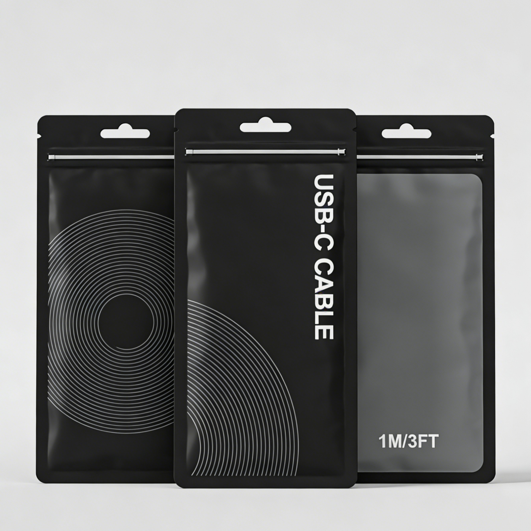 কাস্টম প্রিন্টিং পুনর্ব্যবহারযোগ্য পিভিসি প্লাস্টিক ম্যাট পুনরায় বন্ধযোগ্য প্যাকেজিং ব্যাগ তিন পাশের সিল সহ