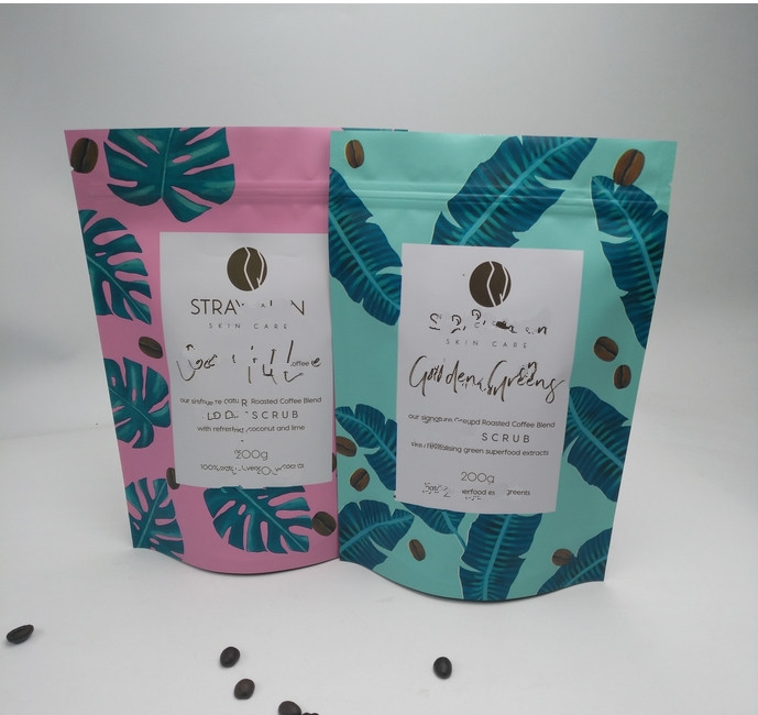 খাদ্য গ্রেড স্ট্যান্ড পাউন্ড ব্যাগ প্লাস্টিক কাস্টম ফয়েল ম্যাট চা প্যাকিং জন্য শেষ