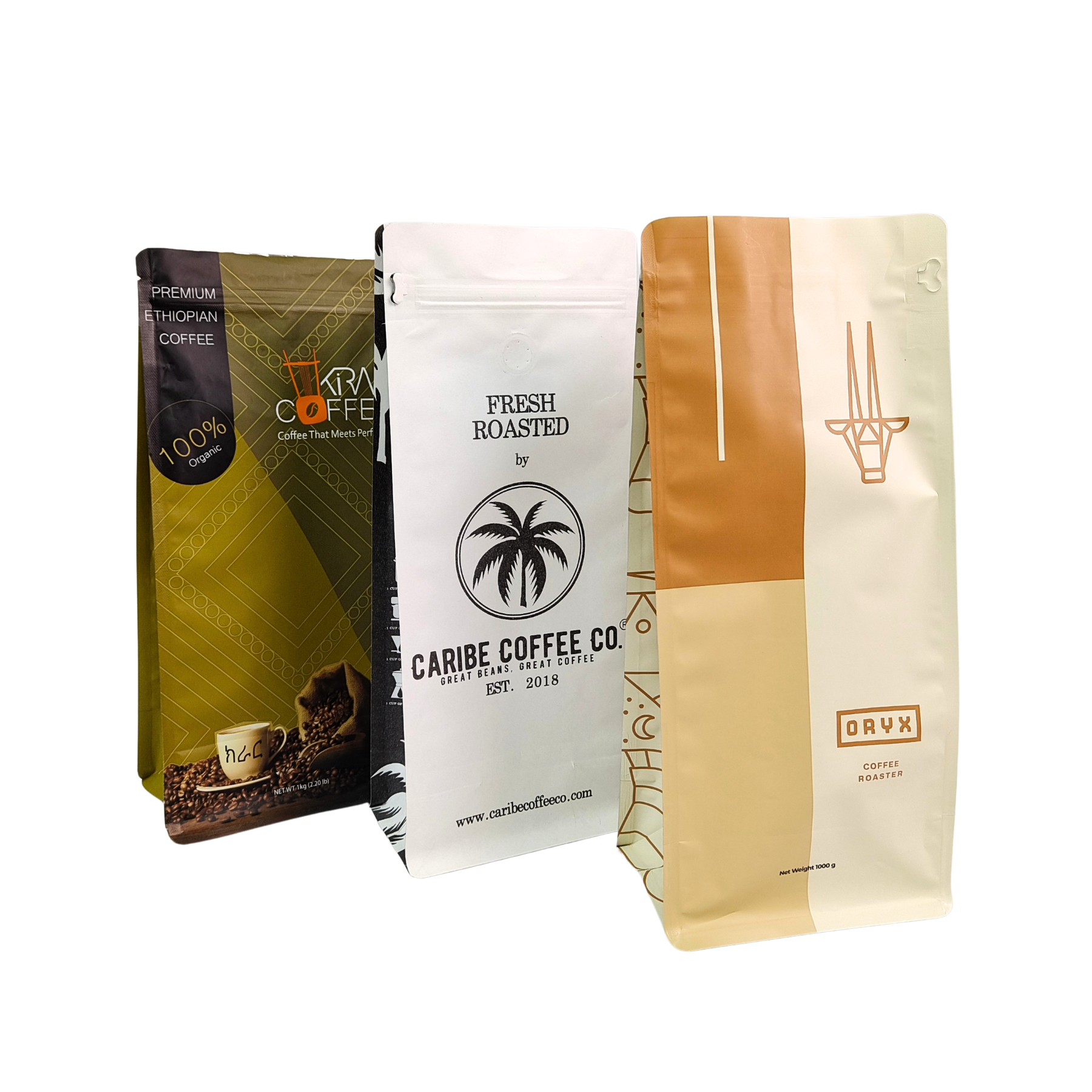 কফি এবং স্ন্যাক্স প্যাকেজিংয়ের জন্য খাদ্য গ্রেড গন্ধ প্রতিরোধী স্ট্যান্ড আপ পকেট 120 মাইক্রন