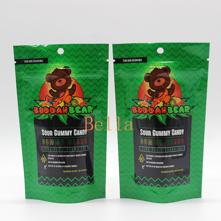 পরিষ্কার উইন্ডো হাড়াল চা CBD Powerfood প্যাকেজিং জন্য জিপার পাউন্ড কাস্টম মুদ্রণ স্ট্যান্ড আপ