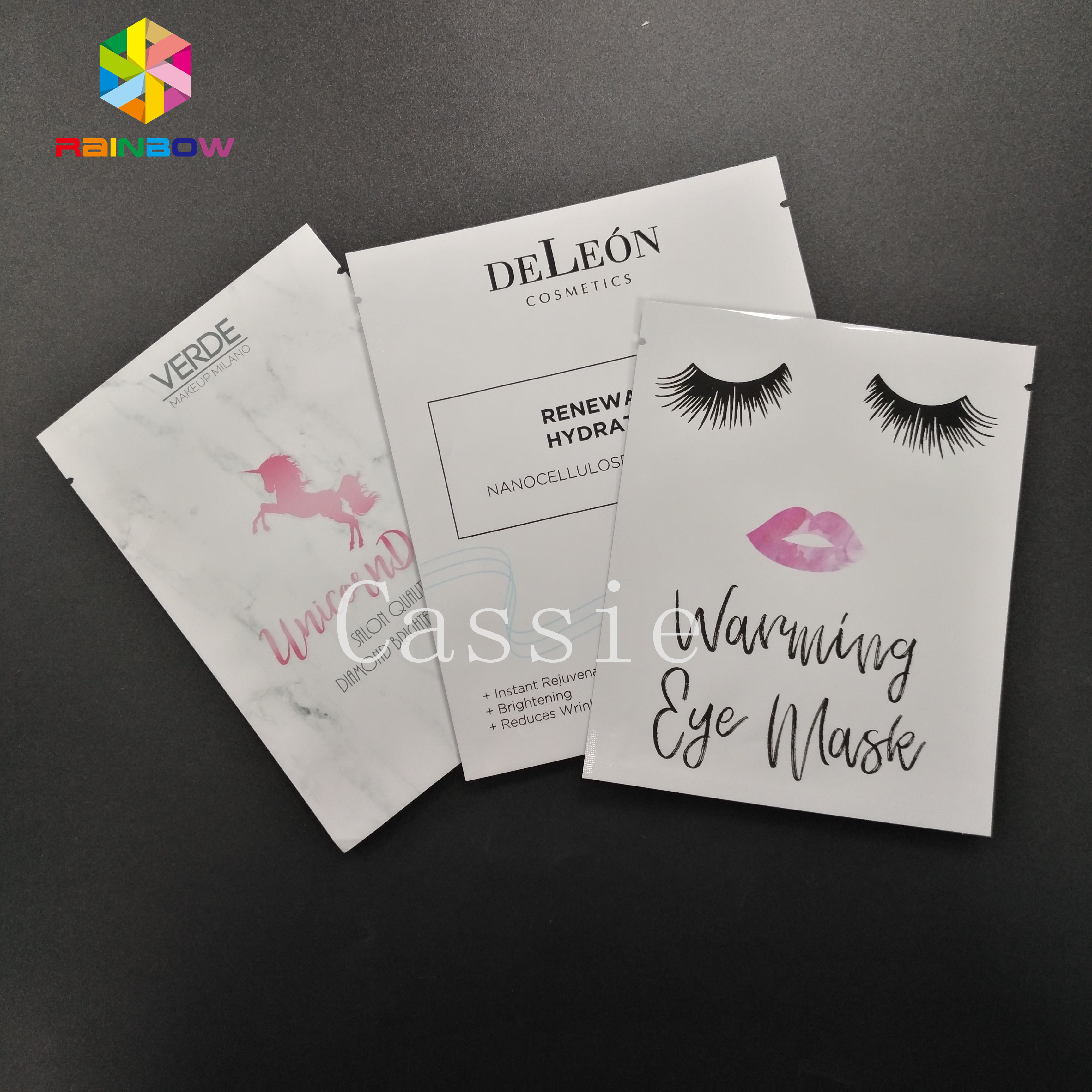 কাস্টম খপ্পর সীল ব্যাগ প্রসাধনী অ্যালুমিনিয়াম ফয়েল ভ্যাকুয়াম স্তরিত মুখের মাস্ক প্যাকেজিং