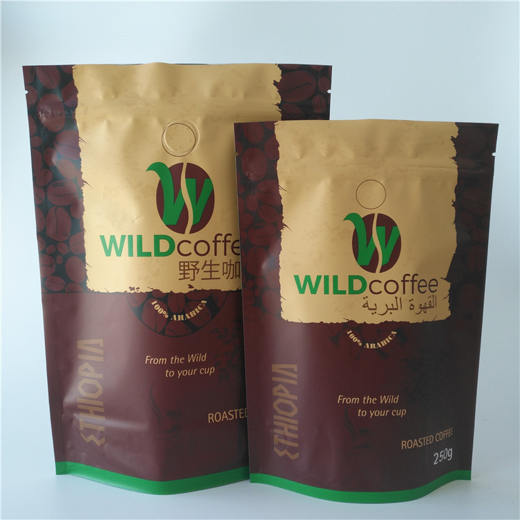 কাস্টম মুদ্রিত অ্যালুমিনিয়াম ফয়েল স্ট্যান্ড আপ পাউন্ড পুনর্ব্যবহারযোগ্য ম্যাট পিডিএ SGS অনুমোদন শেষ