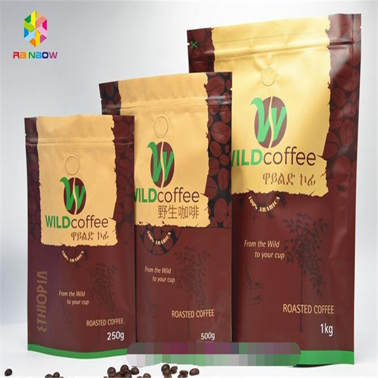 রিসিবলযোগ্য অ্যালুমিনিয়াম ফয়েল স্ট্যান্ড আপ জipper পাউচ, প্রিন্টেড জীপল ব্যাগ ভালভ দিয়ে