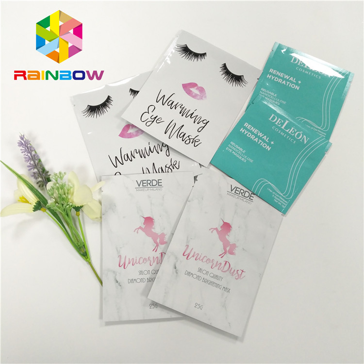 কাস্টম মুদ্রিত প্লাস্টিকের পাইচ প্যাকেজিং তিনটি সাইড তাপ সীল নুড়ি সঙ্গে সীল