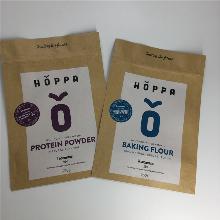 ব্রাউন ক্রাফ্ট পেপার স্ট্যান্ড উপরে পাউডার মসলা জন্য 120-140 মাইক্রন বেধ