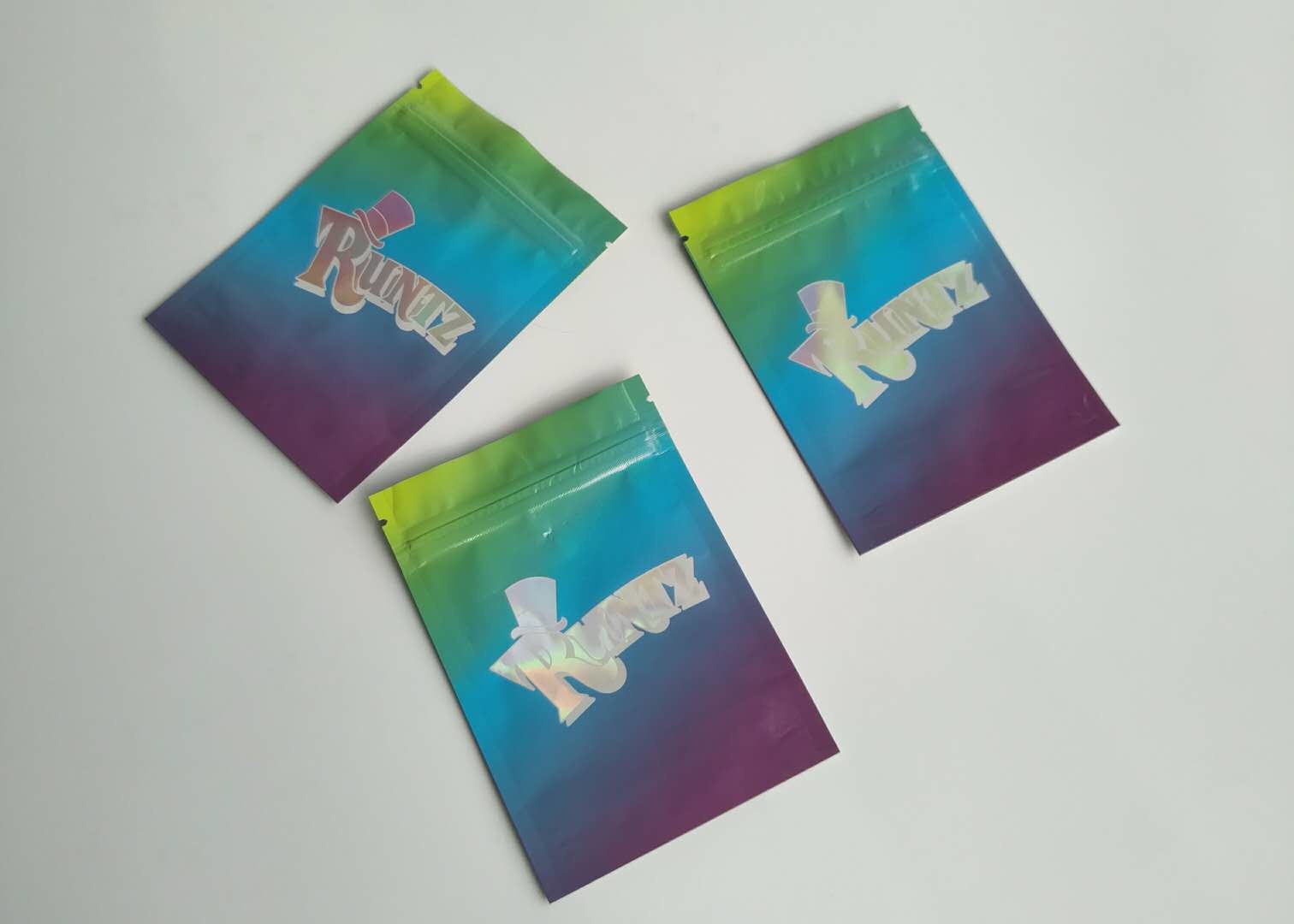 শিশু প্রতিরোধী প্লাস্টিকের পাইচ প্যাকেজিং সিন্ডি Runtz জিপার ব্যাগ শেষ ফয়েল