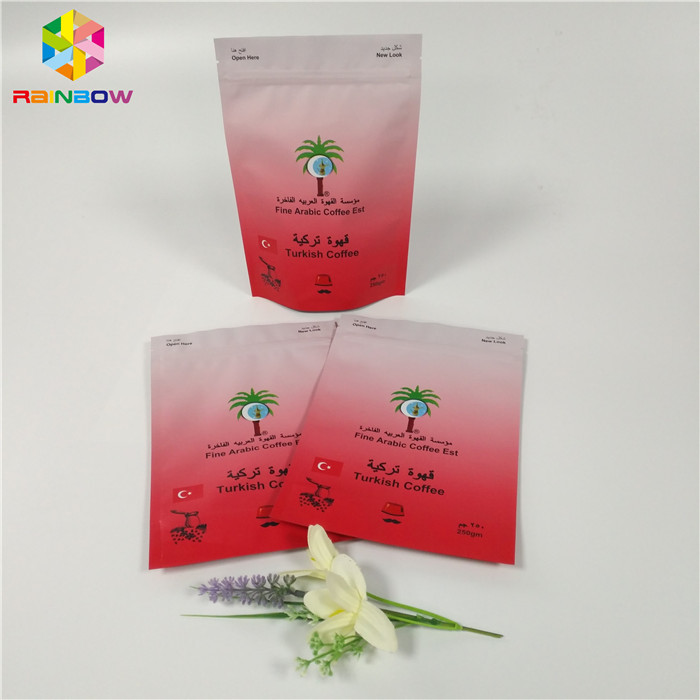 প্লাস্টিক স্ট্যান্ড আপ পাউচ ফয়েল পচ প্যাকেজিং গ্যাভের প্রিন্টিং হালকা প্রুফ এফডিএ অনুমোদন