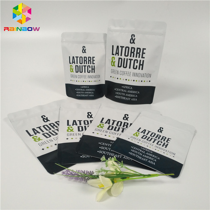 অ্যালুমিনিয়াম ফয়েল পচ প্যাকেজিং Ziplock Reclosable ভালভ কফি ব্যাগ Gravure মুদ্রণ
