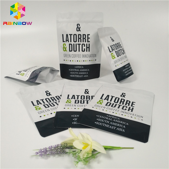 Ziplock ফয়েল পচ প্যাকেজিং Reclosable ভালভ কফি ব্যাগ Laminated উপাদান