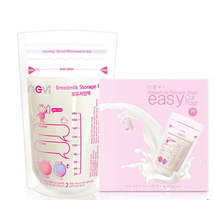 ডাবল স্ট্যান্ড আপ জipper পাউচ, তাপ সীল প্যাকেজিং ব্যাগ স্তন দুধ সংগ্রহস্থল
