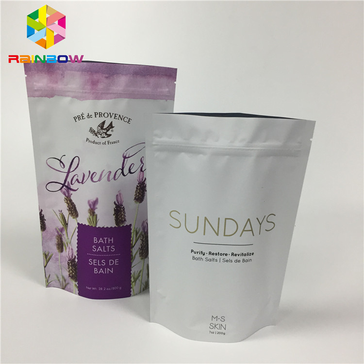 ম্যাট অ্যালুমিনিয়াম ফয়েল ল্যামিনেট শুকনো খাদ্য প্যাকেজ জন্য আপ জipper পাউন্ড ব্যাগ