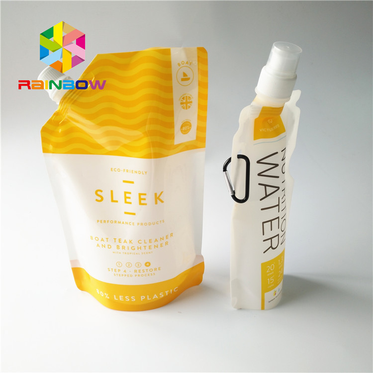 প্লাস্টিক পানীয় তরল স্পাউট ব্যাগ, ফলের রস পানীয় ক্যাপ সঙ্গে পাউন্ড আপ স্ট্যান্ড