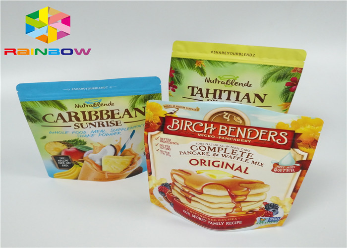 ছিদ্র প্রোটিন পাউডার ব্যাগ প্যাকিং / বিশুদ্ধ অ্যালুমিনিয়াম ফয়েল ছিদ্র প্রোটিন পাউডার প্যাকেজিং প্যাচ / Ziplock ব্যাগ স্ট্যান্ড আপ