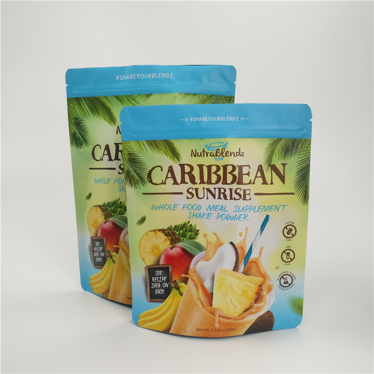 জিব্রাল প্রিন্টিং জিপলক ব্যাগ, জিপারের সাথে দুধ পাউডার অ্যালুমিনিয়াম ফয়েল পচ