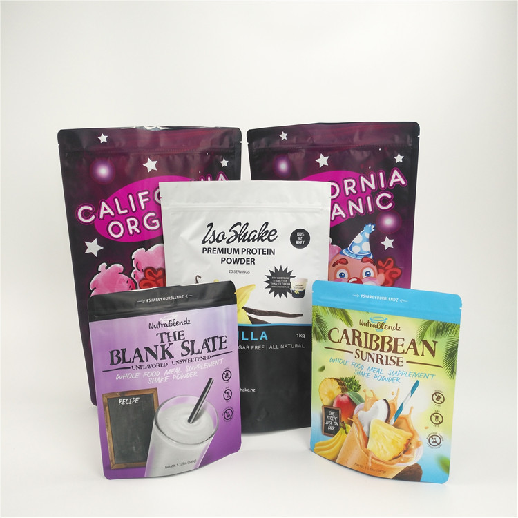 কাস্টম মুদ্রিত স্ন্যাক খাদ্য প্যাকেজিং ব্যাগ অ্যালুমিনিয়াম ফয়েল দুধ পাউডার প্যাক সঙ্গে জিপ