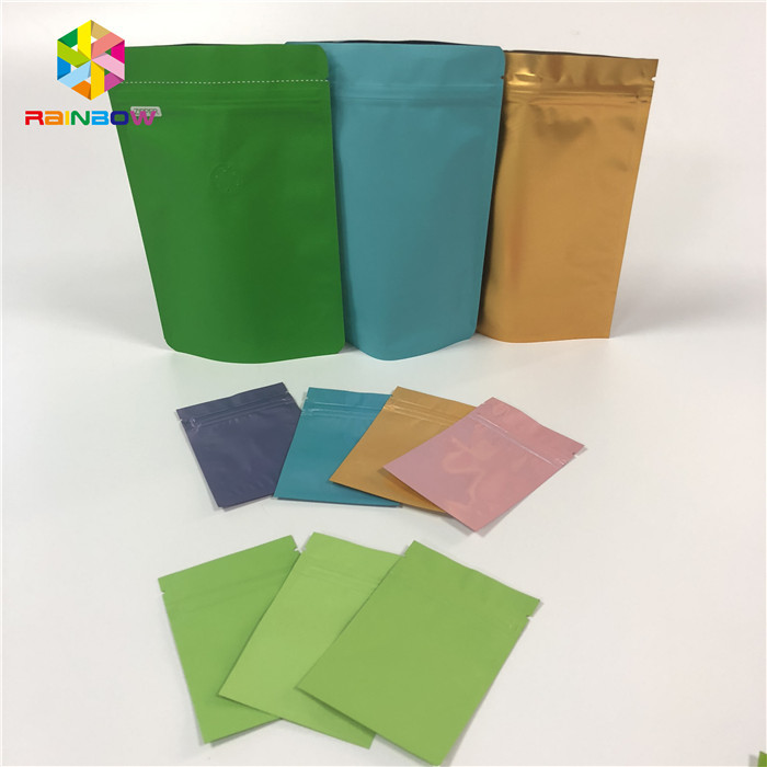 খাদ্য গ্রেড ফয়েল পচ প্যাকেজিং ফ্ল্যাট জিপ লক তাপ সীল অ্যালুমিনিয়াম ফয়েল ব্যাগ পুনর্ব্যবহারযোগ্য