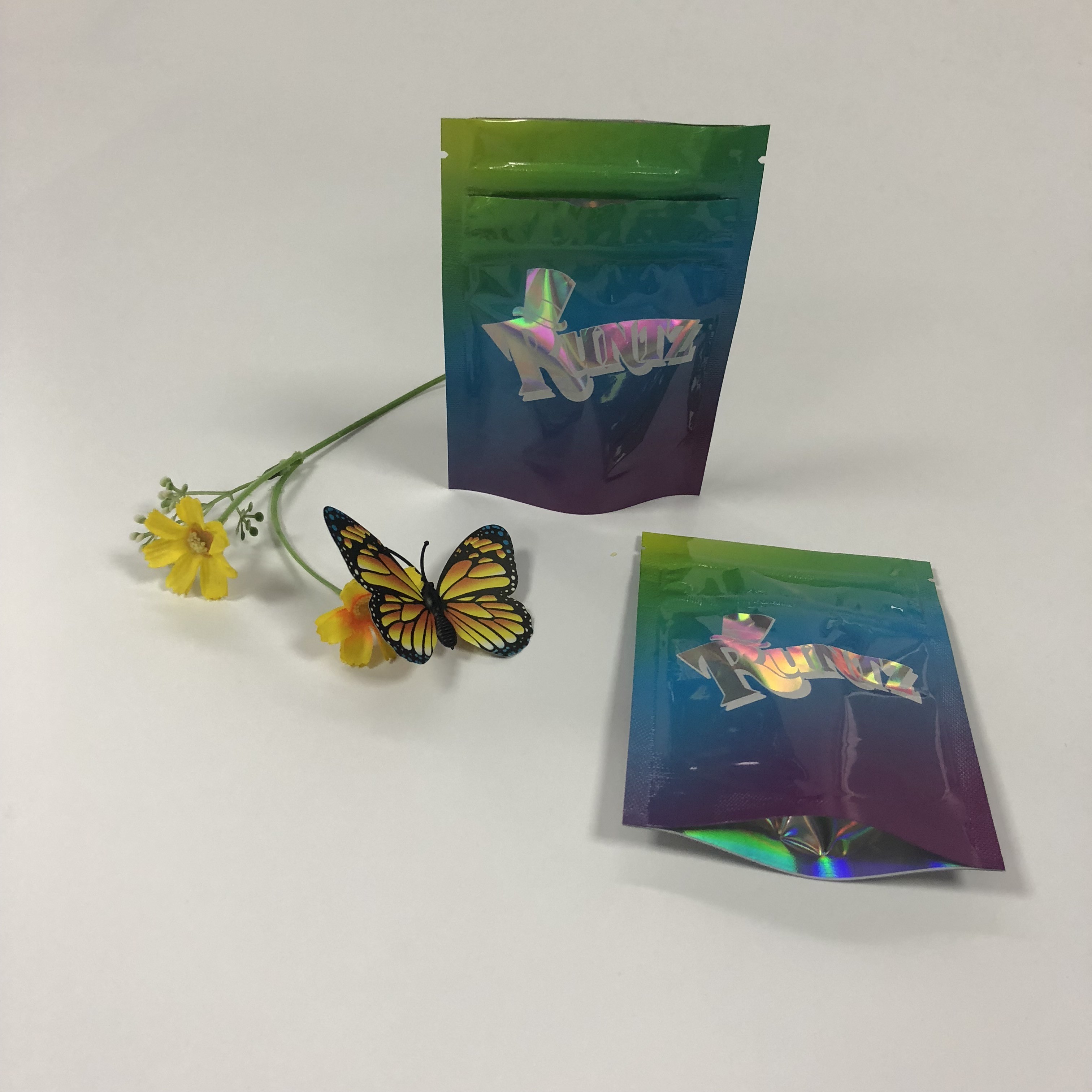 ডাবল জিমার ফয়েল পচ প্যাকেজিং প্যাকেজিং কুকি জন্য Mylar Runtz প্লাস্টিকের প্লাস্টিক