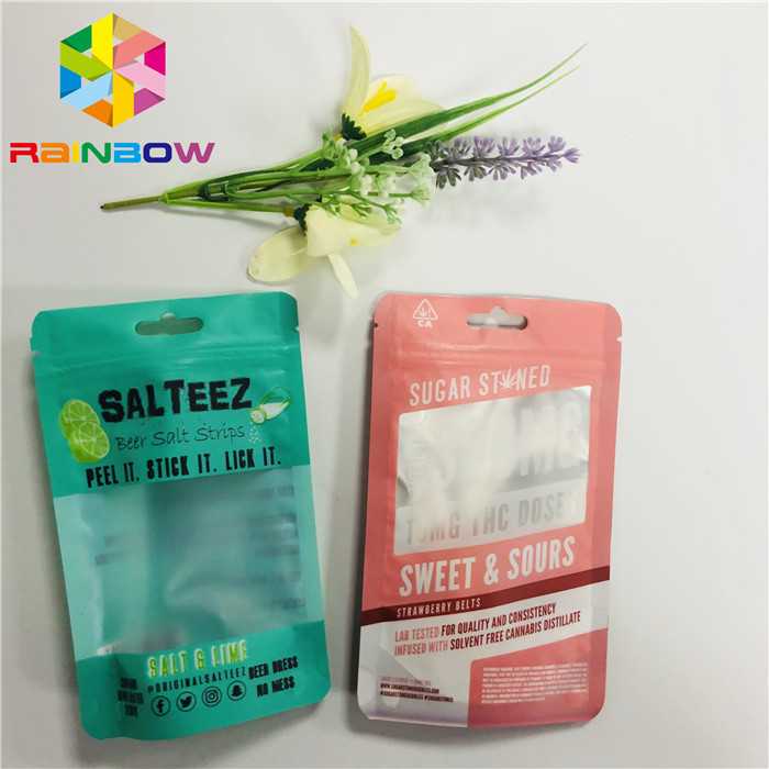 নিরাপদ মুদ্রিত প্লাস্টিকের পাইচ প্যাকেজিং তাপ সীল কাস্টম পরিষ্কার স্বচ্ছ উইন্ডো