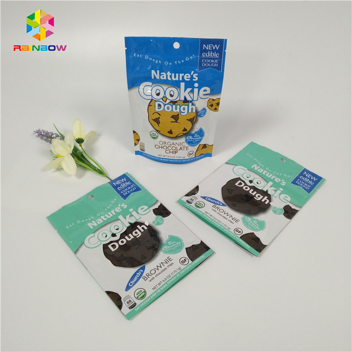 রঙিন ছোট মাইলার অ্যালুমিনিয়াম ফয়েল খাদ্য প্যাকিং ব্যাগ বিস্কুট / শুকনো ফল জন্য জিপ লক