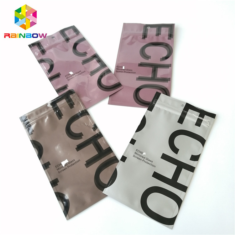 অ্যালুমিনিয়াম ফয়েল Ziplock প্যাকিং ব্যাগ তিন পার্শ্বযুক্ত সীল প্লাস্টিক খালি চা পাউন্ড