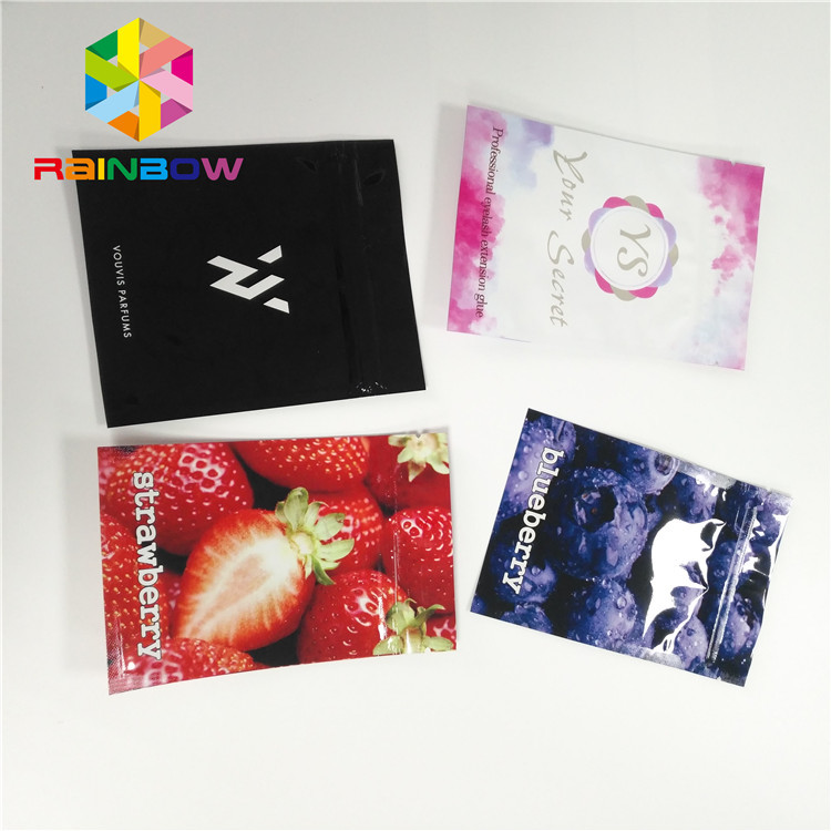 ম্যাট অ্যালুমিনিয়াম ফয়েল প্যাকেজিং ব্যাগ প্রসাধনী মেকআপ প্যাক জন্য তিন সাইড সীল পাউন্ড