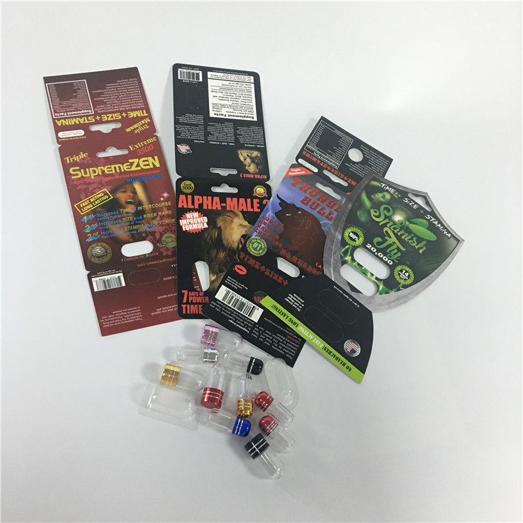 প্যান্থার গণ্ডার 25 কে পুরুষ বর্ধন পিল প্যাকেজিং ফোস্কা প্রদর্শন কাগজ কার্ড বাক্স