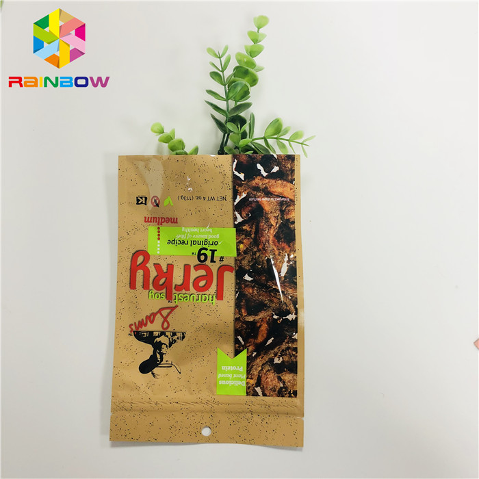 দুর্গন্ধযুক্ত প্রুফ অ্যালুমিনিয়াম ফয়েল খাদ্য পাউচ স্ট্যান্ড আপ মাইলার জেরকি / শুকনো ফলের ব্যাগ