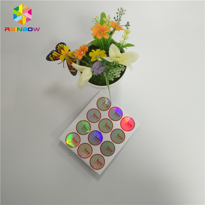 কাস্টম মুদ্রণ সঙ্কুচিত মোড়ক হাতা জলরোধী হলোগ্রাম আঠালো স্টিকার লেবেল