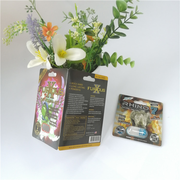 কাস্টমাইজড 3 ডি ব্লিস্টার প্যাক প্যাকেজিং ম্যান যৌন পারফরম্যান্স বর্ধন পিল ফোসকা