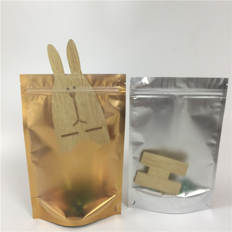 স্তরিত অ্যালুমিনিয়াম ফয়েল জিপ লক ব্যাগ স্ট্যান্ড আপ থলি স্বচ্ছ পার্শ্ব আর্দ্রতা প্রুফ