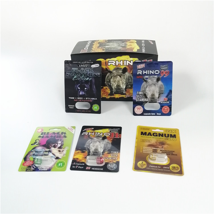 যৌন বর্ধন পিলস ফোস্কা কার্ড প্যাকেজিং রেন্ডো সিরিজ পাউডার সেক্স ক্যাপসুল প্যাকের জন্য