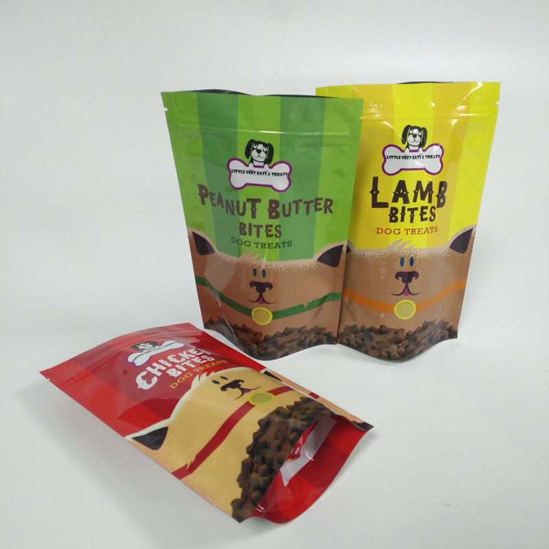 ডিজিটাল প্রিন্টিং স্ট্যান্ড আপ জিপার পাউচ ব্যাগ পোষা খাদ্য প্যাকিং প্লাস্টিকের উপাদান