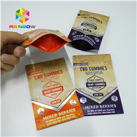 দীর্ঘ জীবনকাল ফয়েল পাউচ প্যাকেজিং হিট সীল 1/8 ওজ 1/2 ওস 1 ওএস সিবিডি গামি ব্যাগ