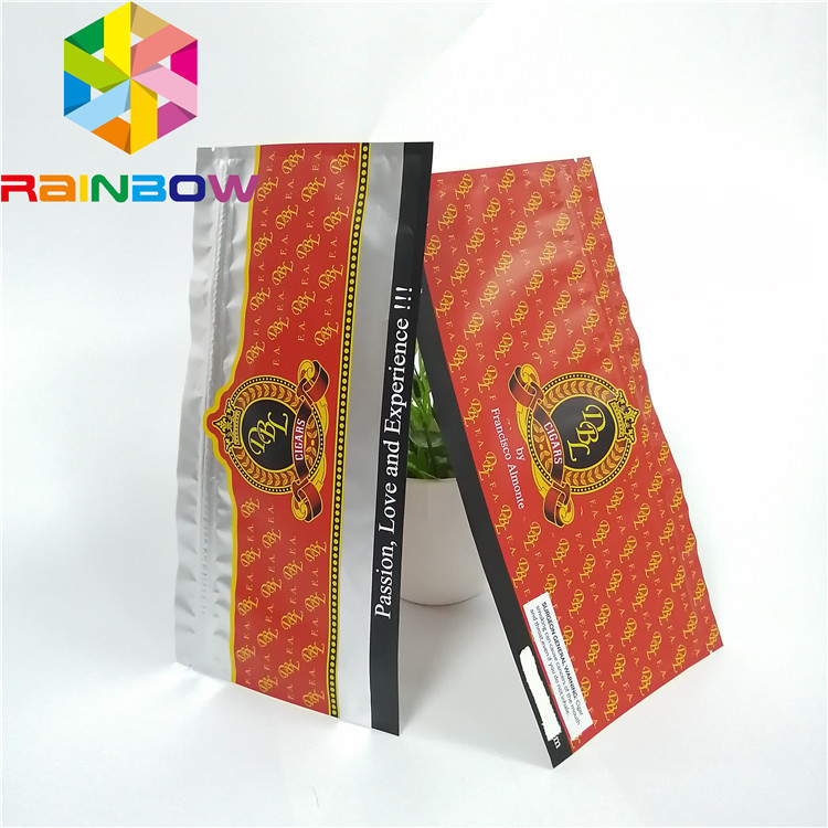 রিসেইলেবল জিপলক প্লাস্টিকের পাউস প্যাকেজিং সাফ হোলোগ্রাফিক ফ্রিজড সিগার ফুড স্টোরেজ