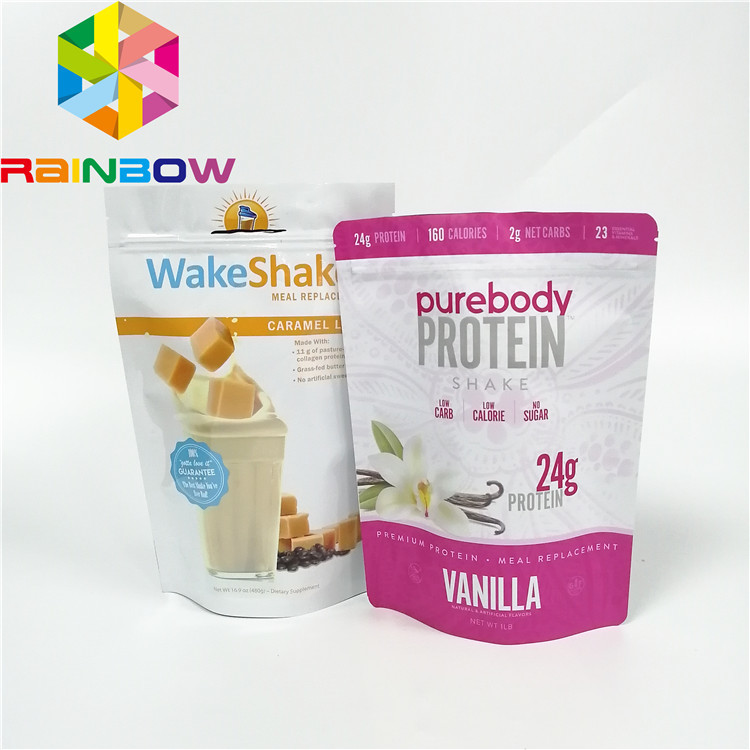 খাঁটি ভিটামিন সি পাউডার প্লাস্টিকের পাউস প্যাকেজিং স্ট্যান্ড আপ টপ জিপ মাইলার ফয়েল পাউচ