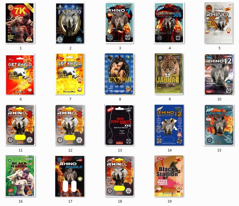 টেকসই ফোস্কা কার্ড প্যাকেজিং মাম্বা / ম্যাগনাম 25 কে / স্টিফ রক্স গাইনো 69 পিল ক্যাপসুল ডিসপ্লে বক্স