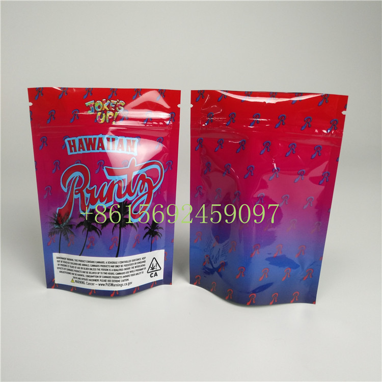 প্লাস্টিক জিপ লক ভেষজ ধূপ প্যাকেজিং জঙ্গল বয়েজ রন্টজ ওয়েড কুকি পাউচ