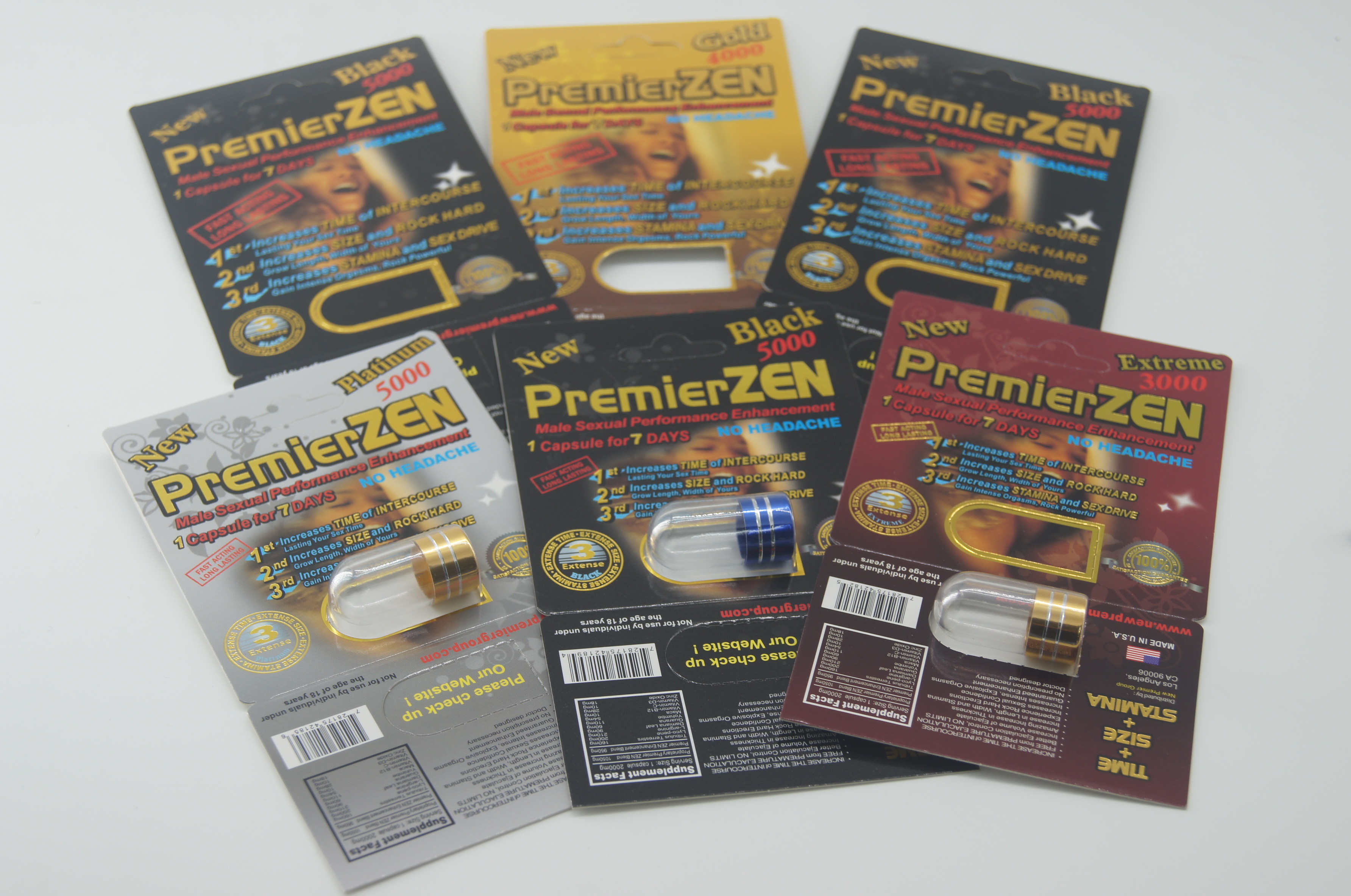 জলরোধী প্লাস্টিকের ফোস্কা প্যাকেজিং গণ্ডার 7 5000 পুরুষ বর্ধন যৌন বড়ি